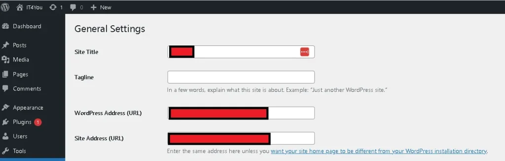 Change Settings on the WordPress