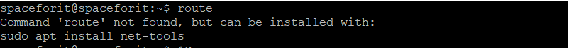 Command route not found