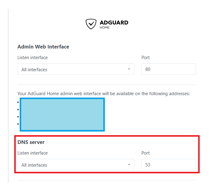 AdGuard Home FIxed Bind Address in use Issue