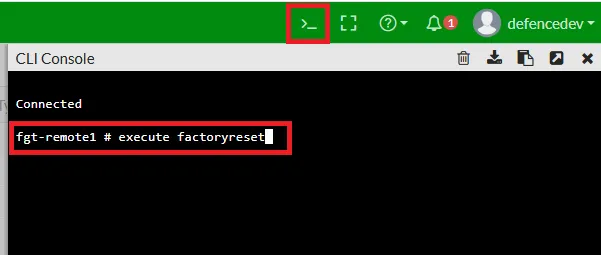 FortiGate Reset from CLI