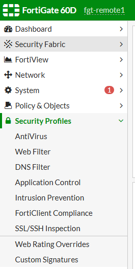 Fortinet FortiGate Security Profiles