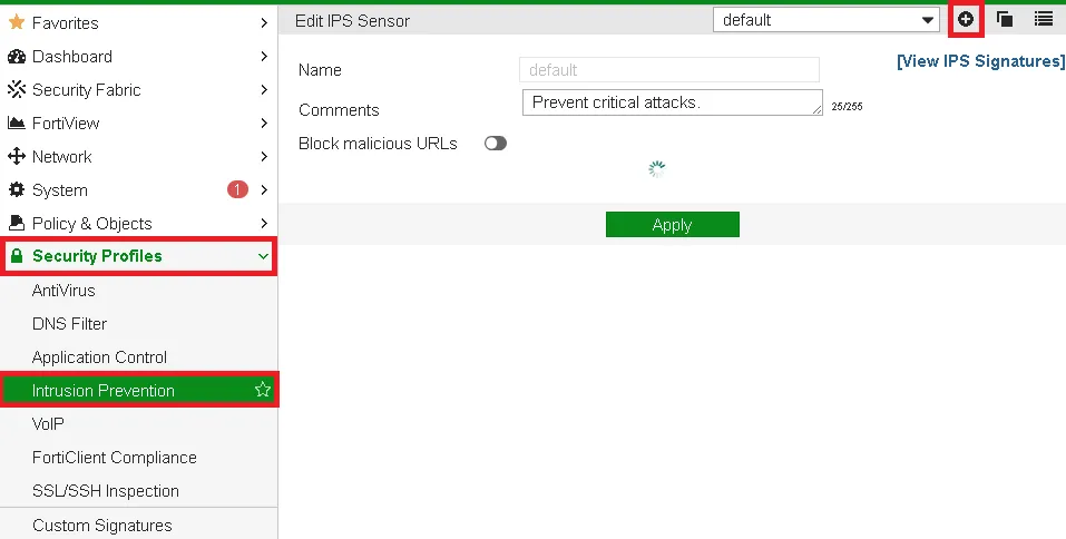 Create IPS Profile