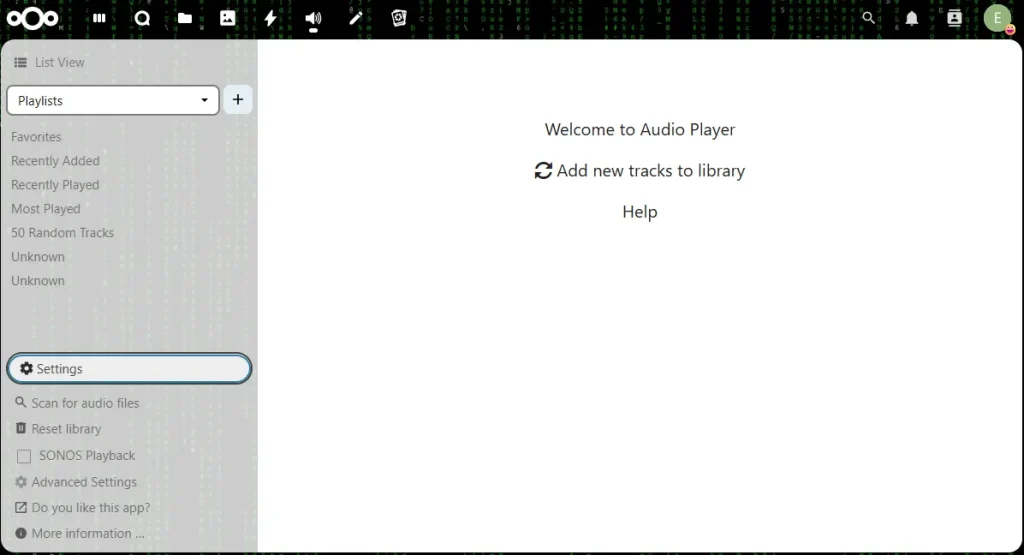 NextCloud Audio Player